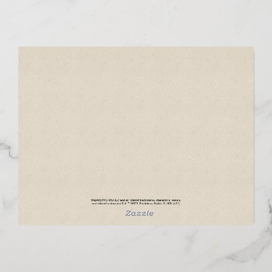 ハリー・ポッター |赤ちゃんシャワーありがとう 箔招待状ポストカード (裏面)