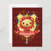 ハリー・ポッター | 魅力的 GRYFFINDOR™クレスト ポストカード (正面/裏面)