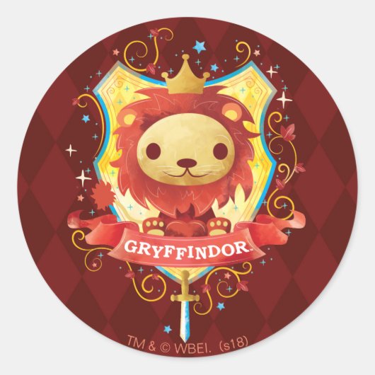 ハリー・ポッター | 魅力的 GRYFFINDOR™クレスト ラウンドシール (正面)