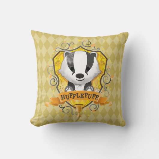 ハリー・ポッター | 魅力的 HUFFLEPUFF™ Crest クッション (正面)