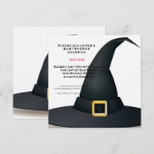 ハリー・ポッター | 黒い魔女の帽子 ベビーシャワー 招待状 (正面/裏面)