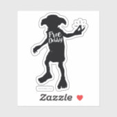 ハリー・ポッター | "Free Dobby"シルエットタイポグラフィ シール (シート)