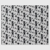 ハリー・ポッター | "Free Dobby"シルエットタイポグラフィ ラッピングペーパー (フラット)