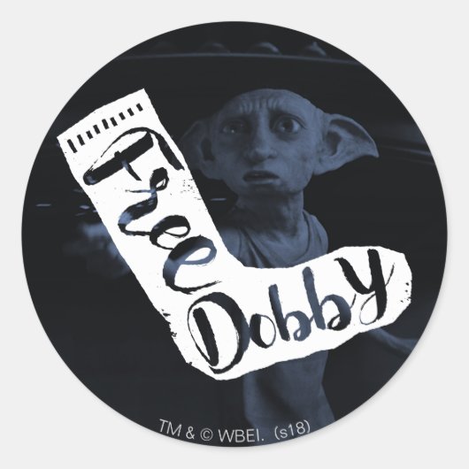 ハリー・ポッター | "Free Dobby"ソックスタイポグラフィ ラウンドシール (正面)
