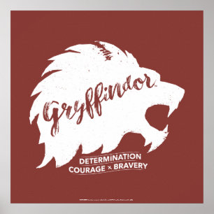 ハリー・ポッター   GRYFFINDOR™ シルエット タイポグラフィ ポスター