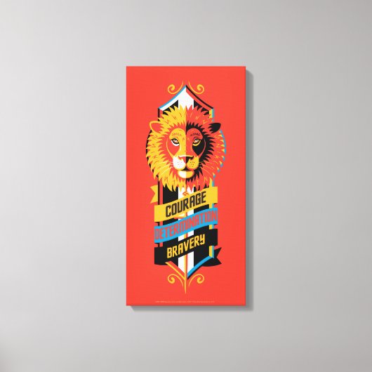 ハリー・ポッター | GRYFFINDOR™ハウストレイトシギル キャンバスプリント (正面)