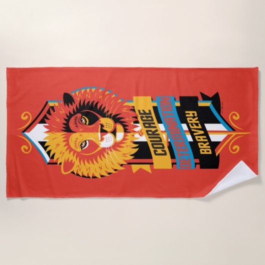 ハリー・ポッター | GRYFFINDOR™ハウストレイトシギル ビーチタオル (正面)