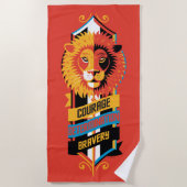 ハリー・ポッター | GRYFFINDOR™ハウストレイトシギル ビーチタオル (正面)