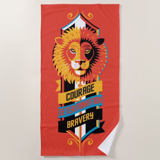 ハリー・ポッター | GRYFFINDOR™ハウストレイトシギル ビーチタオル (正面)