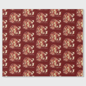 ハリー・ポッター | GRYFFINDOR™ライオンの水彩 ラッピングペーパー (フラット)