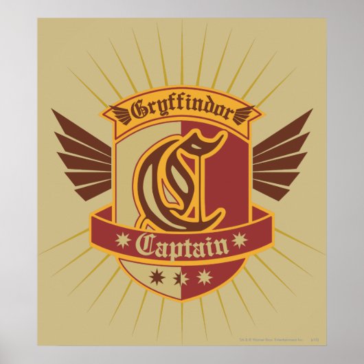 ハリー・ポッター | Gryffindor QUIDDITCH � Captain Emble ポスター (正面)