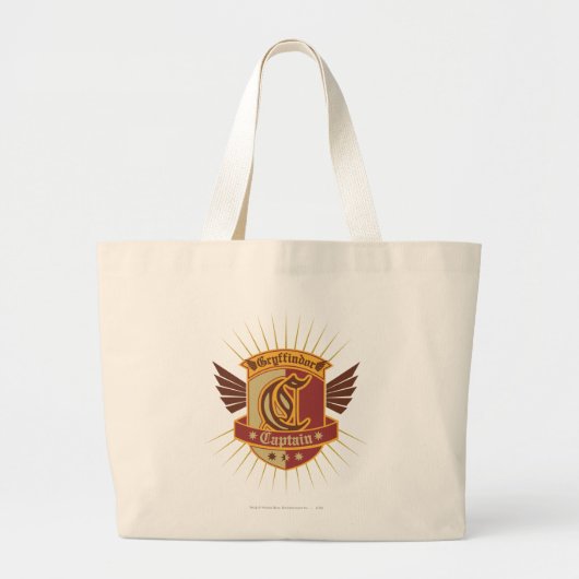 ハリー・ポッター | Gryffindor QUIDDITCH � Captain Emble ラージトートバッグ (正面)