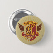 ハリー・ポッター | Gryffindor QUIDDITCH � Captain Emble 缶バッジ (正面&裏面)