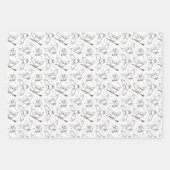 ハリー・ポッター | Hedwig Pattern – ベビーシャワーラッピング ラッピングペーパーシート (正面)