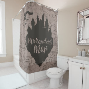 ハリー・ポッター HOGWARTS™キャッスルマラウダーの地図 シャワーカーテン