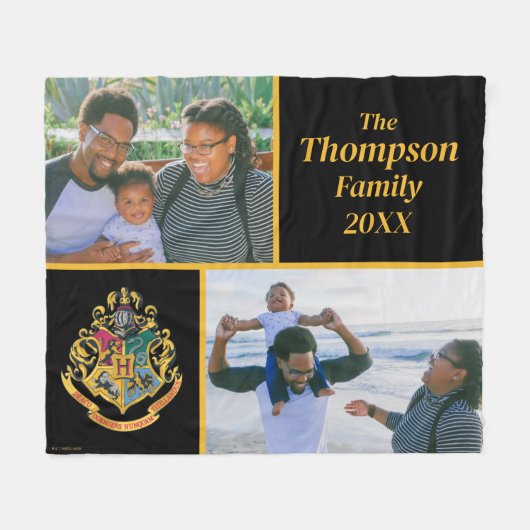 ハリー・ポッター | Hogwarts Crest家族の写真 フリースブランケット (正面(横))