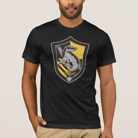 ハリー・ポッター | Hufflepuffハウスプライドクレスト Tシャツ (正面)