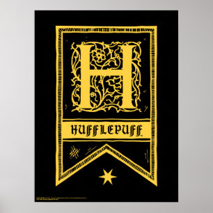 ハリー・ポッター   Hufflepuffモノグラムバナー ポスター