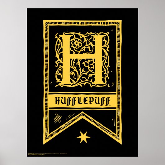 ハリー・ポッター | Hufflepuffモノグラムバナー ポスター (正面)