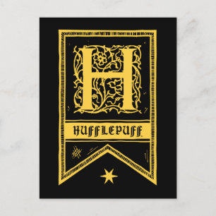 ハリー・ポッター   Hufflepuffモノグラムバナー ポストカード