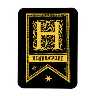 ハリー・ポッター   Hufflepuffモノグラムバナー マグネット