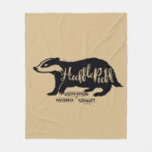 ハリー・ポッター | HUFFLEPUFF™シルエットタイポグラフィ フリースブランケット (正面)