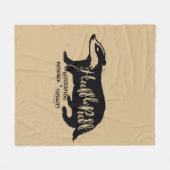 ハリー・ポッター | HUFFLEPUFF™シルエットタイポグラフィ フリースブランケット (正面(横))