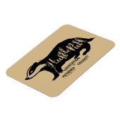 ハリー・ポッター | HUFFLEPUFF™シルエットタイポグラフィ マグネット (左側)