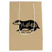 ハリー・ポッター | HUFFLEPUFF™シルエットタイポグラフィ ミディアムペーパーバッグ (裏面)