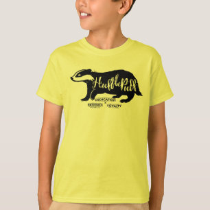 ハリー・ポッター   HUFFLEPUFF™シルエットタイポグラフィ Tシャツ