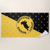 ハリー・ポッター | HUFFLEPUFF™ハウストレイトグラフィック ビーチタオル (正面)