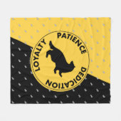 ハリー・ポッター | HUFFLEPUFF™ハウストレイトグラフィック フリースブランケット (正面(横))