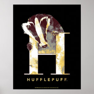 ハリー・ポッター   HUFFLEPUFF™ Badger Water color ポスター