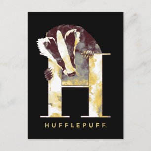 ハリー・ポッター   HUFFLEPUFF™ Badger Water color ポストカード