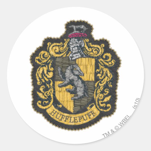 ハリー・ポッター | Hufflepuff Crest Patch ラウンドシール (正面)