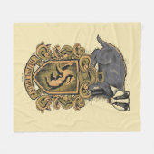 ハリー・ポッター | Hufflepuff Crest with Badger フリースブランケット (正面(横))