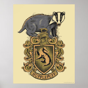 ハリー・ポッター Hufflepuff Crest with Badger ポスター