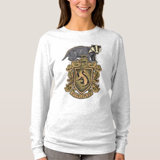 ハリー・ポッター | Hufflepuff Crest with Badger Tシャツ (正面)