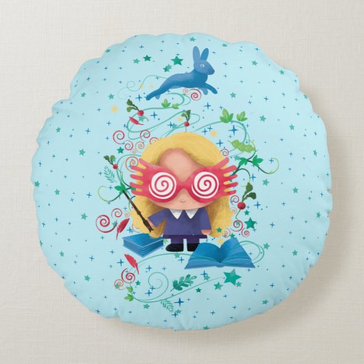 ハリー・ポッター | Luna Lovegoodグラフィック ラウンドクッション (正面)