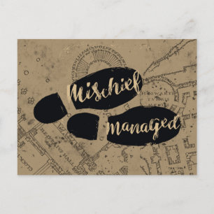 ハリー・ポッター   Mischief Managed™ マップの足跡 ポストカード
