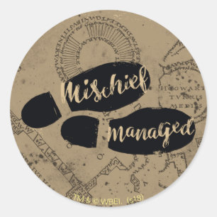 ハリー・ポッター   MISCHIEF MANAGED™マップ機器シンボル ラウンドシール