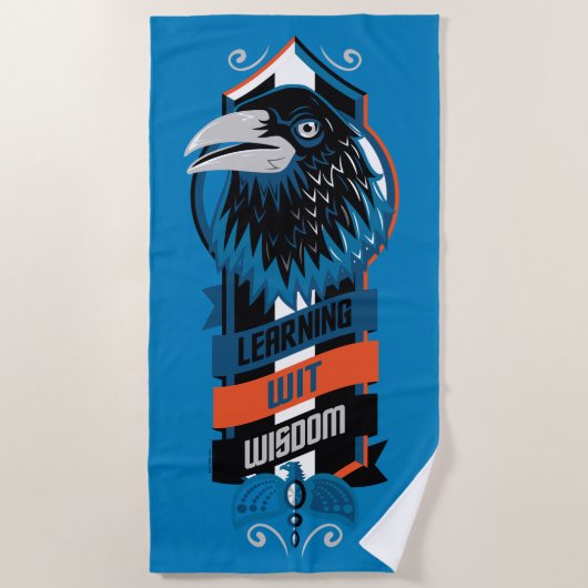 ハリー・ポッター | RAVENCLAW™ハウスシギル ビーチタオル (正面)