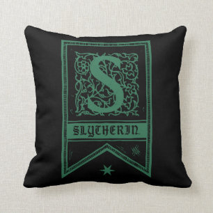 ハリー・ポッター Slytherinモノグラムのバナー クッション