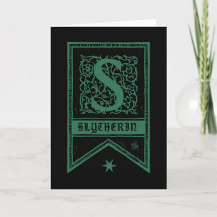 ハリー・ポッター   Slytherinモノグラムのバナー ノートカード