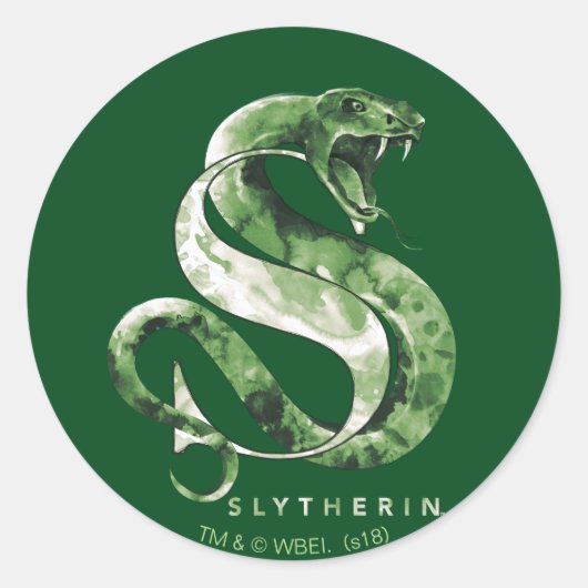 ハリー・ポッター | SLYTHERIN™スネークウォーター色 ラウンドシール (正面)