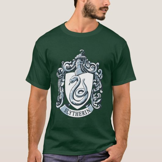 ハリー・ポッター | Slytherin Crest – アイスブルー Tシャツ (正面)