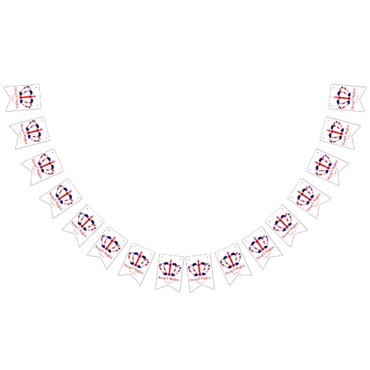 ハリー&メガンクラウン |王室のの結婚お祝い バンティングフラッグ (全)
