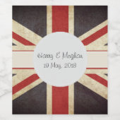 ハリー&メガンユニオンジャックワインラベル ワインラベル (シングルラベル)