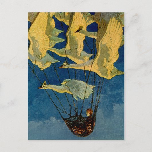 ハリー・ラウンドツリー著「野生の白鳥」 ポストカード (正面)