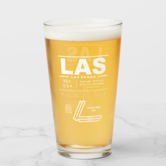 ハリー・リード国際空港 LAS タンブラーグラス (ドリンク正面)